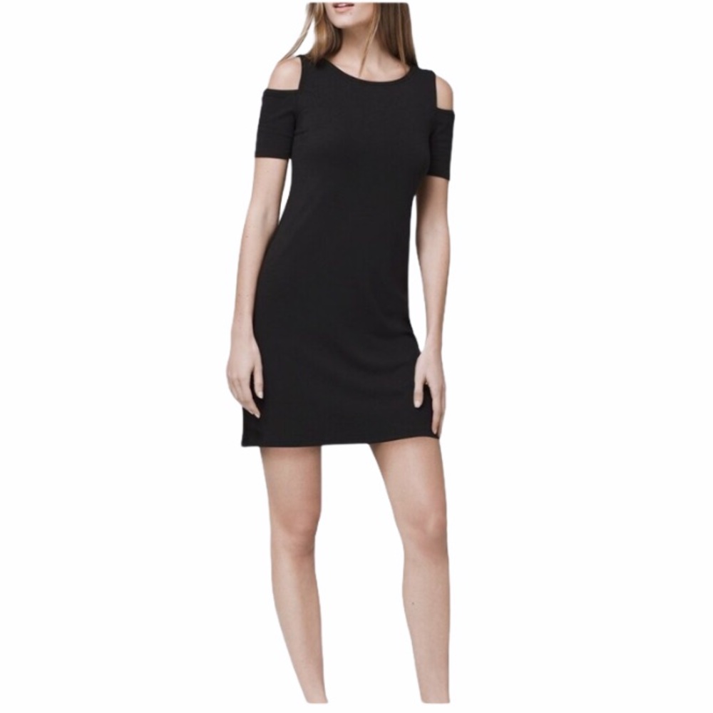 White House Black Market Cold Shoulder Shift Dress